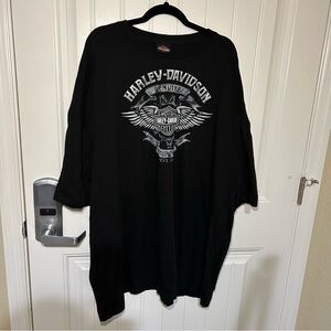Harley-Davidson Motor Cycles Black & Gray Genuine Short Sleeve T-Shirt Size 5X